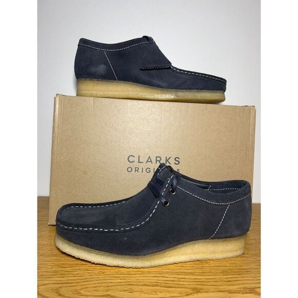 Clarks Originals WALLABEE Lace Up Moccasins 54744 INK SUEDE Men\'s Size 9.5 main image 7